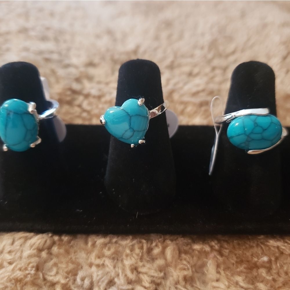 Turquoise Silver ring - Picture 2 of 5